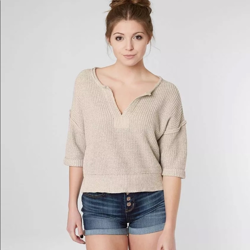 Gimmicks Split Neck Sweater